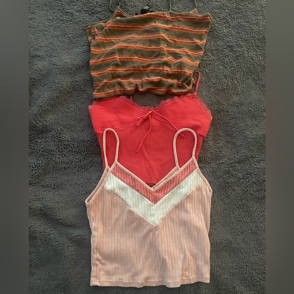 Three cute tiny knit tops